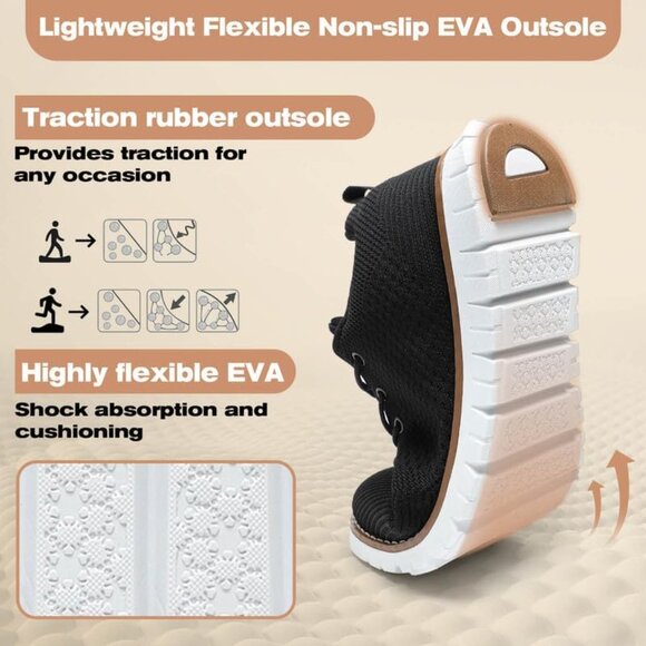 🆕Men Black Mesh Running Walking Sneakers Fashion Oxfords Lightweight Breathable - Picture 3 of 7